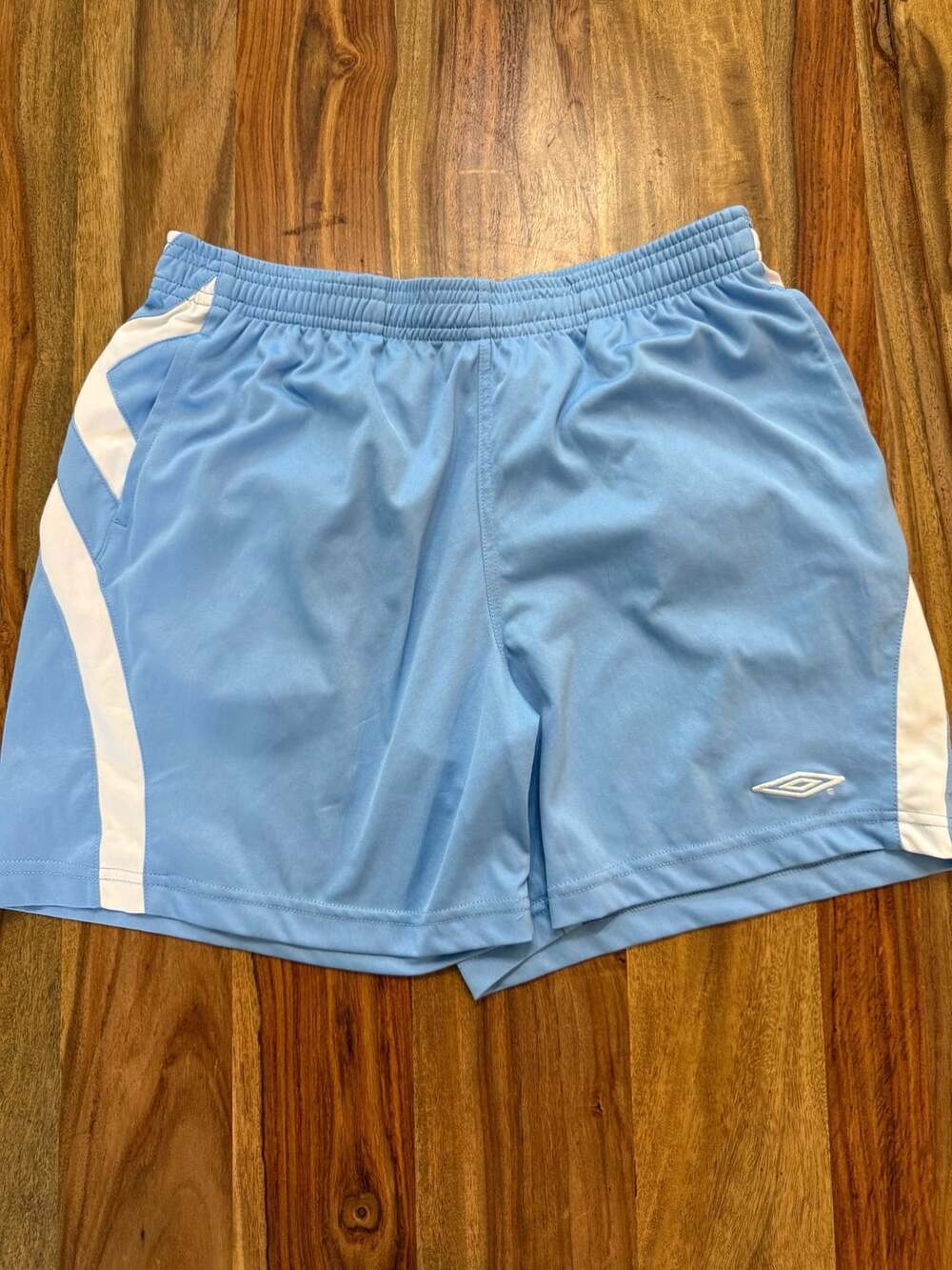 Umbro Soccer Shorts Size S Light Blue White Athletic